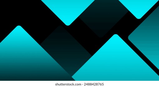 Blue abstract gradient shapes background. Vector illustration