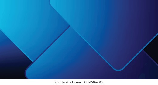 Plano de fundo de formas de gradiente abstrato azul. Ilustração vetorial