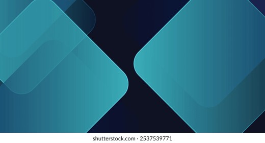 Blue abstract gradient shapes background. Vector illustration