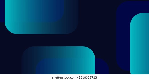 Blue abstract gradient shapes background. Vector illustration