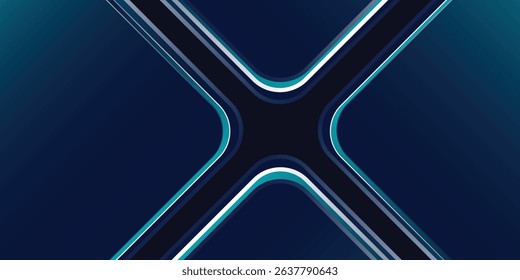 Blue abstract gradient shapes background. Vector illustration