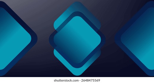 Blue abstract gradient shapes background. Vector illustration