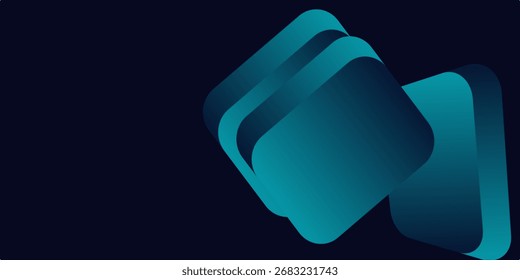 Blue abstract gradient shapes background. Vector illustration