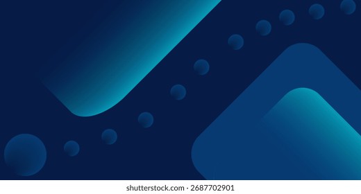 Blue abstract gradient shapes background. Vector illustration
