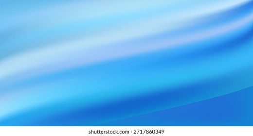 Blauer abstrakter Wellenhintergrund mit glatten Linien