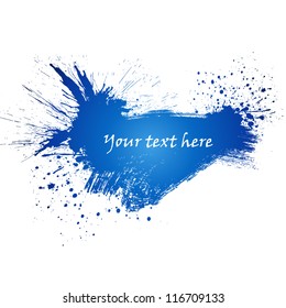 Blue abstract grunge banner. Vector illustration.