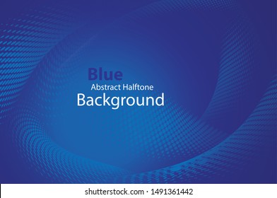 Blue Abstract Halftone Background, Vector EPS 10