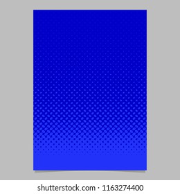 Blue abstract halftone ellipse pattern flyer template - vector poster background design with diagonal elliptical dots