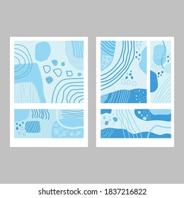 Blue abstract hand drawing texture background available for wall art,magazine cover, poster, business card, and etc. Editable vector design