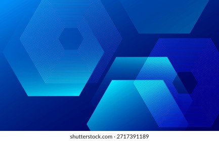 Fundo de hexágono abstrato azul. Vetor Eps10