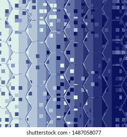 Blue abstract hexagon background. Technology polygonal design. Digital futuristic, vector