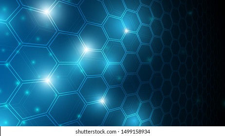 blue abstract hexagon net technology background,futuristic hexagon tech background,cyberspace technology background,3d innovative background