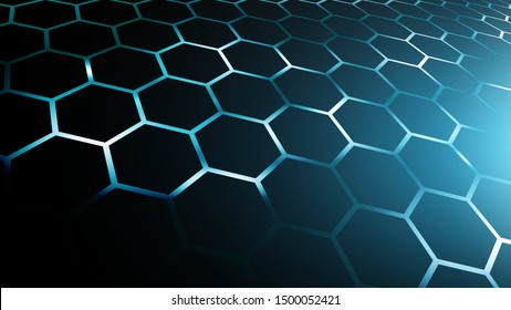 blue abstract hexagon net technology background,futuristic hexagon pattern tech,big data analyzing background,3d innovative background
