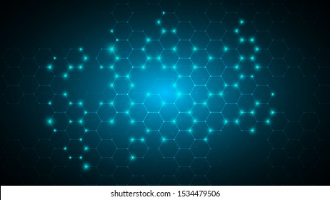 blue abstract hexagon net technology background,futuristic hexagon tech background,cyberspace technology background,3d innovative background