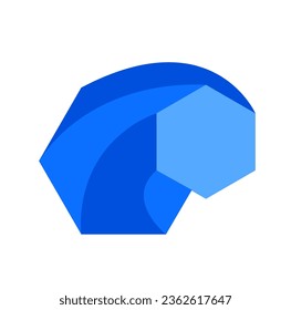 Ilustración del vector hexagonal abstracto azul