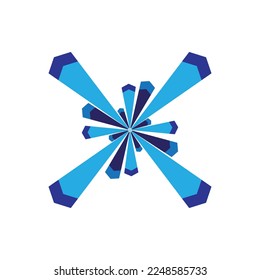 blue abstract hexagonal for design objects