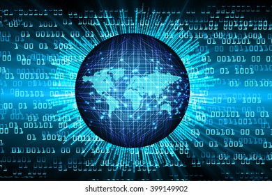 Blue abstract hi speed internet technology background illustration. world. vector