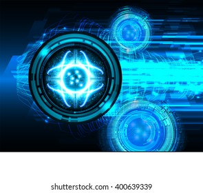 Blue abstract hi speed internet technology background illustration. bolt, thunderbolt, Spark. motion. move. eye scan virus
