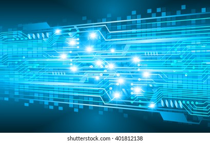Blue abstract hi speed internet technology background illustration. eye scan virus computer. vector