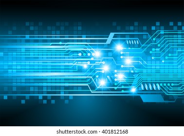 Blue abstract hi speed internet technology background illustration. eye scan virus computer. vector