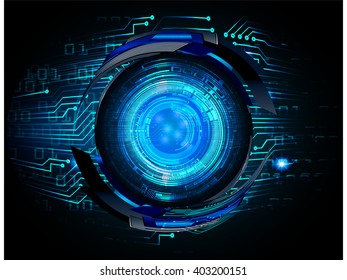 Blue abstract hi speed internet technology background illustration. eye scan virus computer