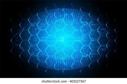 Blue abstract hi speed internet technology background illustration. eye scan virus computer. vector