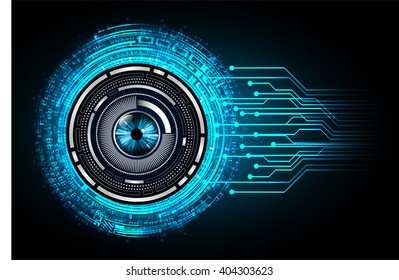 Blue abstract hi speed internet technology background illustration. eye scan virus computer. vector