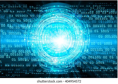 Blue abstract hi speed internet technology background illustration. eye scan virus computer. vector