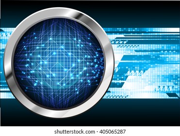 Blue abstract hi speed internet technology background illustration. eye scan virus computer. vector