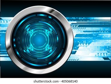 Blue abstract hi speed internet technology background illustration. eye scan virus computer. 