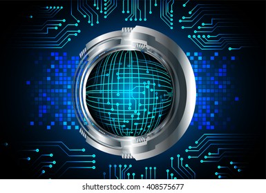 Blue abstract hi speed internet technology background illustration. eye scan virus computer. move motion. vector