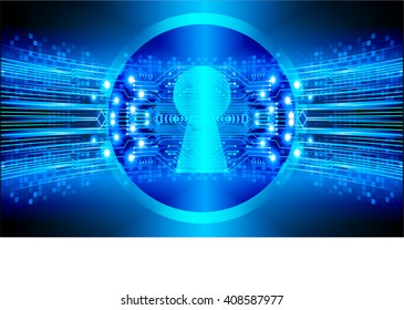 Blue abstract hi speed internet technology background illustration. eye scan virus computer. move motion.