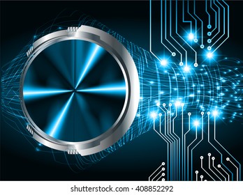Blue abstract hi speed internet technology background illustration. eye scan virus computer. vector