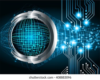 Blue abstract hi speed internet technology background illustration. eye scan virus computer. vector