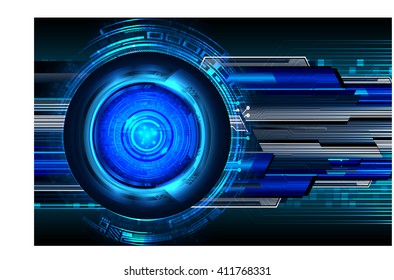 Blue abstract hi speed internet technology background illustration. eye scan virus computer. motion move.