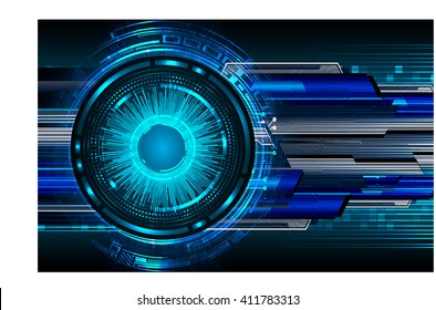 Blue abstract hi speed internet technology background illustration. eye scan virus computer. motion move.