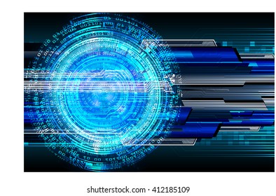 Blue abstract hi speed internet technology background illustration. eye scan virus computer. motion move.