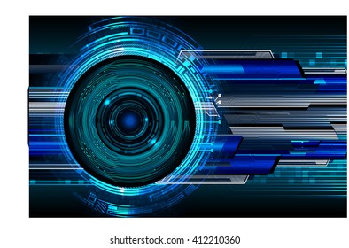 Blue abstract hi speed internet technology background illustration. eye scan virus computer. motion move.