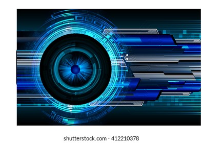 Blue abstract hi speed internet technology background illustration. eye scan virus computer. motion move.