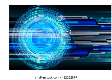 Blue abstract hi speed internet technology background illustration. eye scan virus computer. motion move.