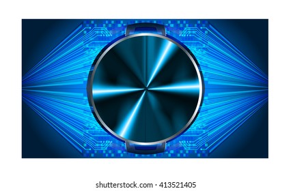 Blue abstract hi speed internet technology background illustration. eye scan virus computer. motion move. vector