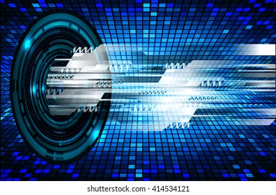 Blue abstract hi speed internet technology background illustration. eye scan virus computer. motion move. vector