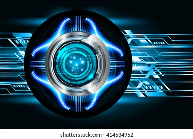 Blue abstract hi speed internet technology background illustration. eye scan virus computer. motion move. vector