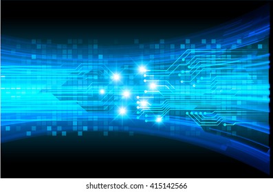 Blue abstract hi speed internet technology background illustration. eye scan virus computer. motion move.