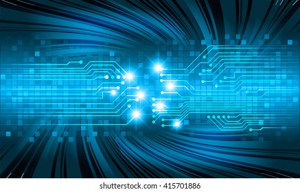 Blue abstract hi speed internet technology background illustration. eye scan virus computer. motion move. vector