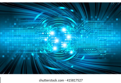 Blue abstract hi speed internet technology background illustration. eye scan virus computer. motion move. vector