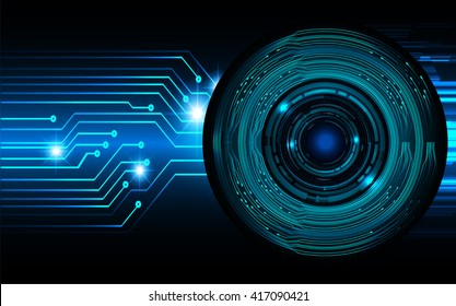 Blue abstract hi speed internet technology background illustration. eye scan virus computer. motion move. vector