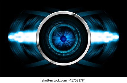 Blue abstract hi speed internet technology background illustration. eye scan virus computer. motion move. vector