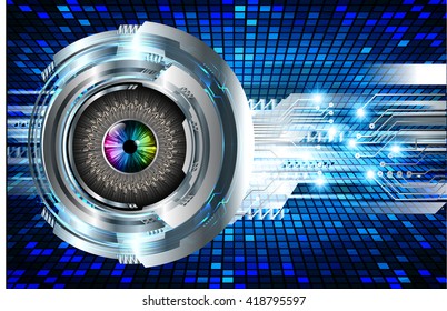blue abstract hi speed internet technology background illustration. eye scan virus computer. motion move. Spark. vector