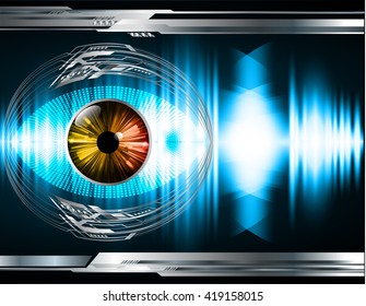 Blue abstract hi speed internet technology background illustration. eye scan virus computer. motion move. Spark. vector